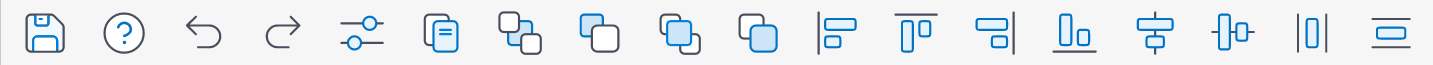 Toolbar dashboard designer